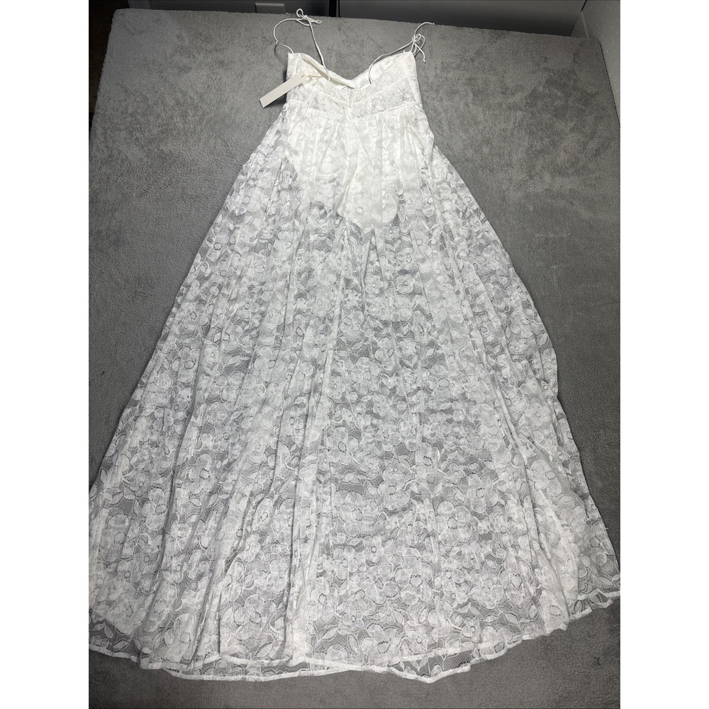 NWT For Love and Lemons Lorena Maxi Dress White Lace Size Small - Picture 11 of 15